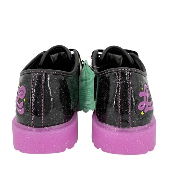 Nickelodeon That Girl Lay Lay Sparkle Glitter Lace-up Black Pink Shoes Sz 3 NWOB - Picture 8 of 12